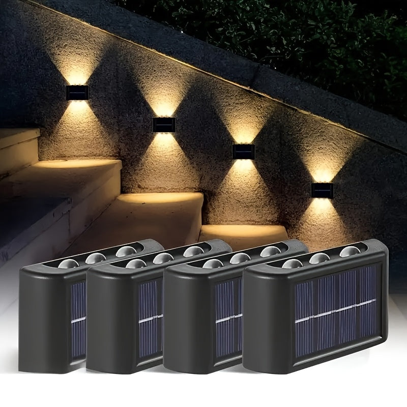 6LED Solar Wall Lights UpDown DusktoDawn Outdoor Illumination