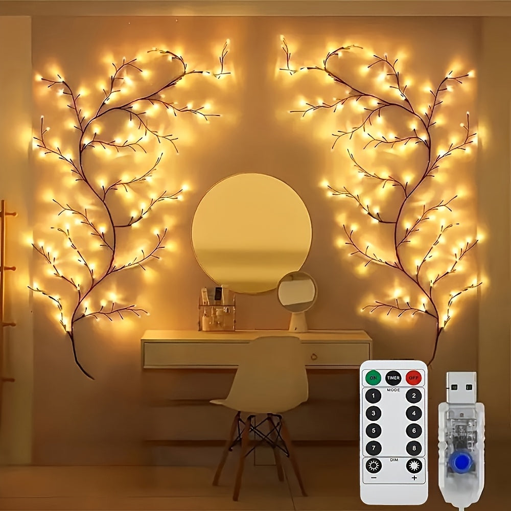 Bendable Willow Vine Lights USB Remote Control Festive Decor