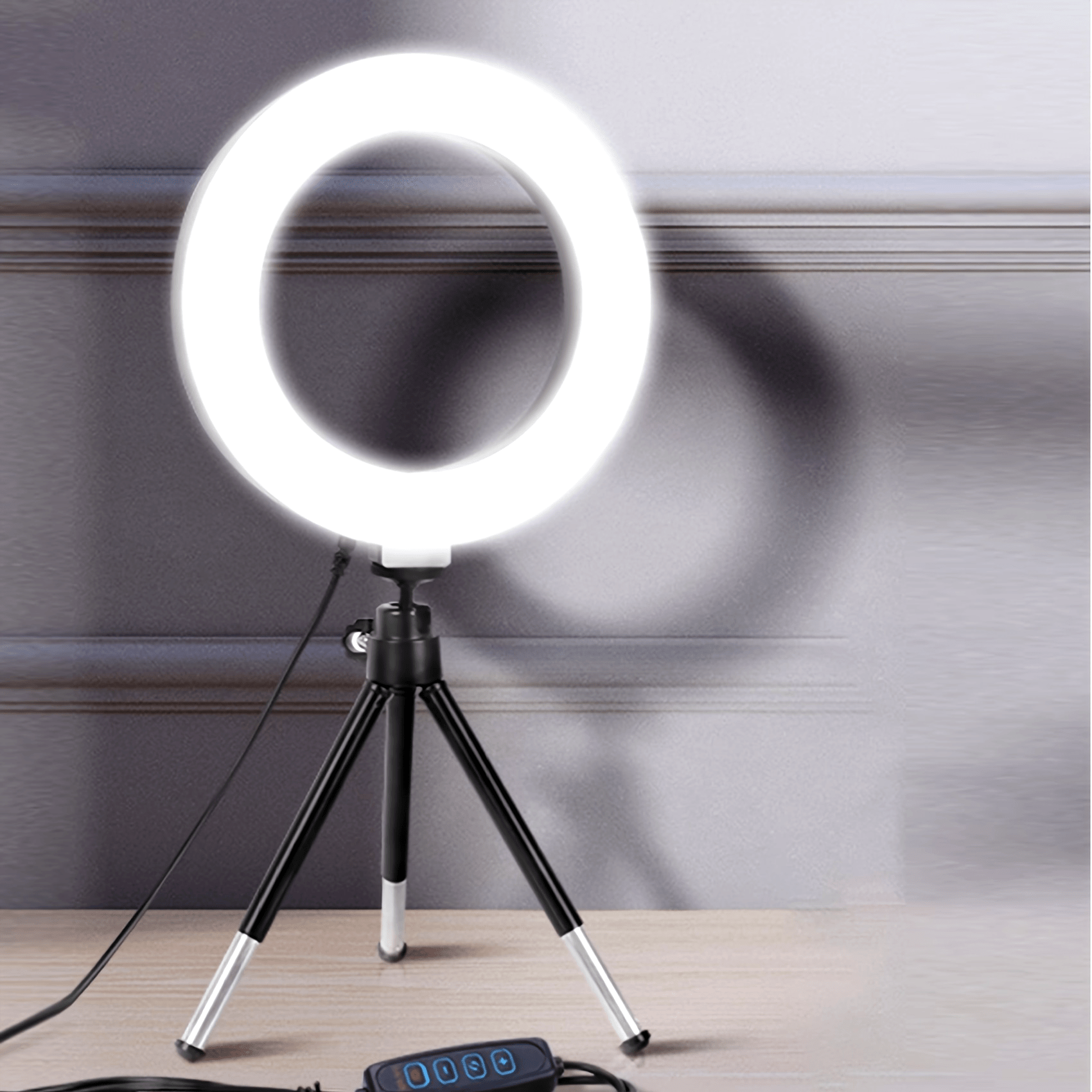 LAQIUIUE Adjustable Ring Light with Stand for Live Streaming
