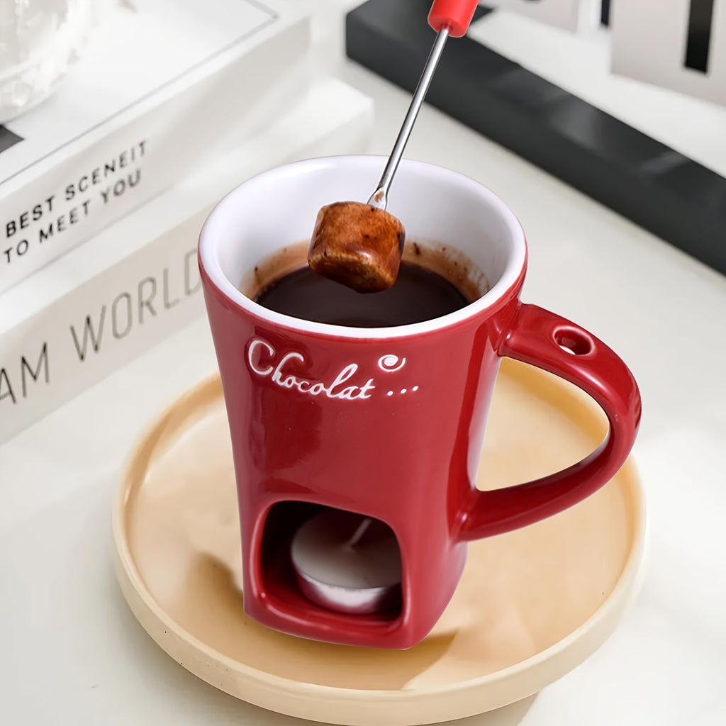 Charming Chocolate Fondue Set for Cozy Indulgence