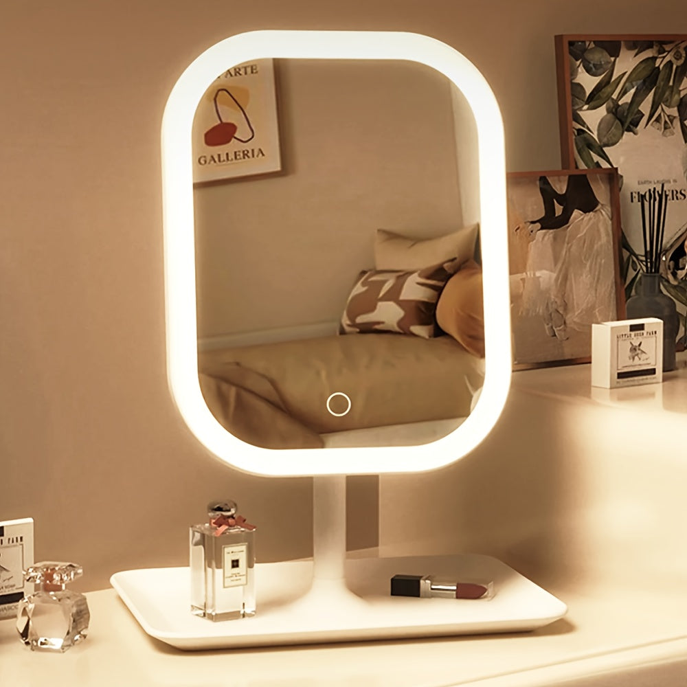 Rechargeable LED Makeup Mirror 3 Modes Touch Control