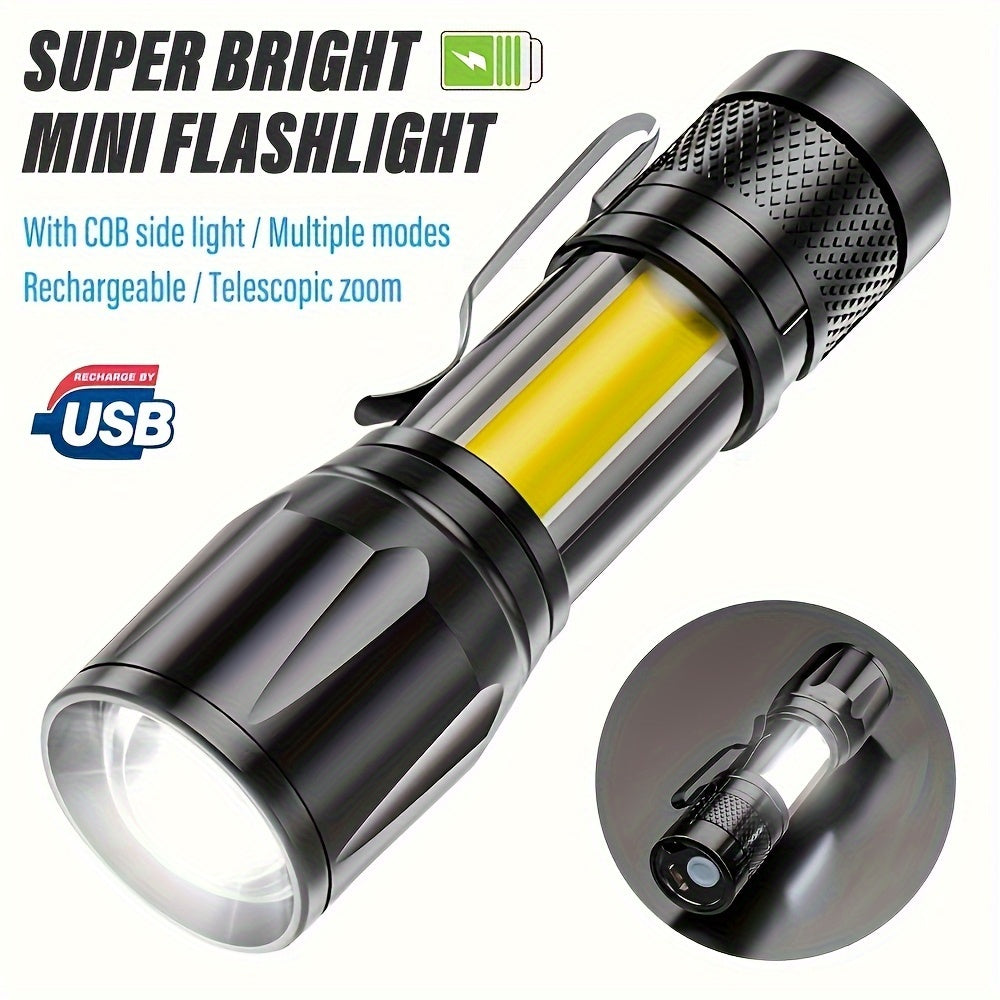 LiHangStar UltraBright USBC Rechargeable Tactical Zoom Flashlight
