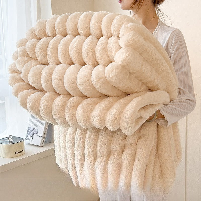 Luxury Plush Faux Throw Cozy AllSeason Comfort for Bed Couch Travel