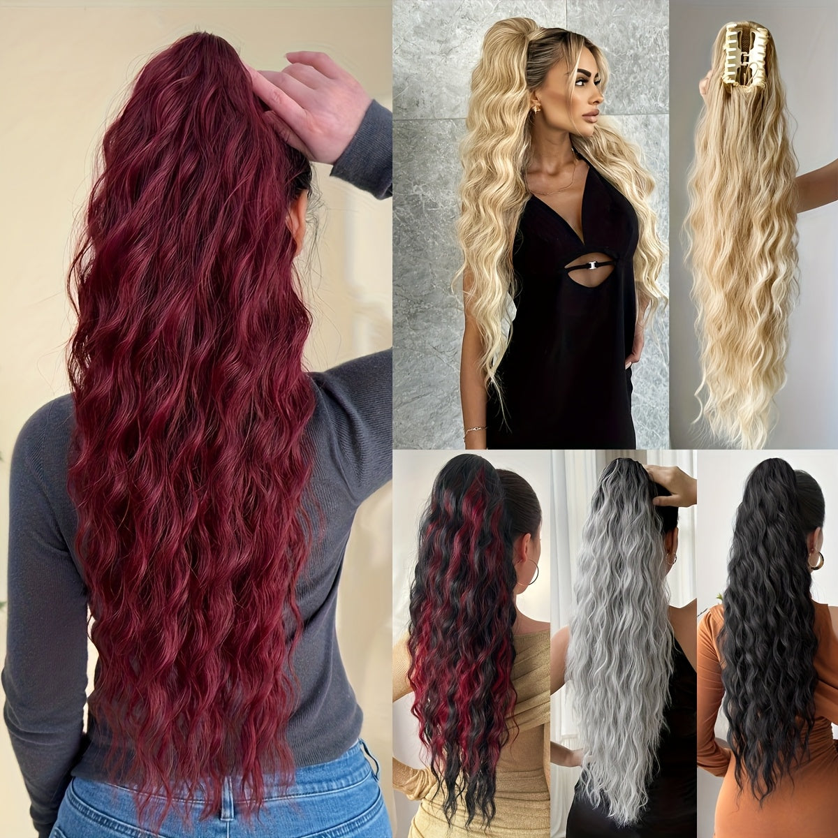 Instant Curly Ponytail Hair Extensions Volume  Length