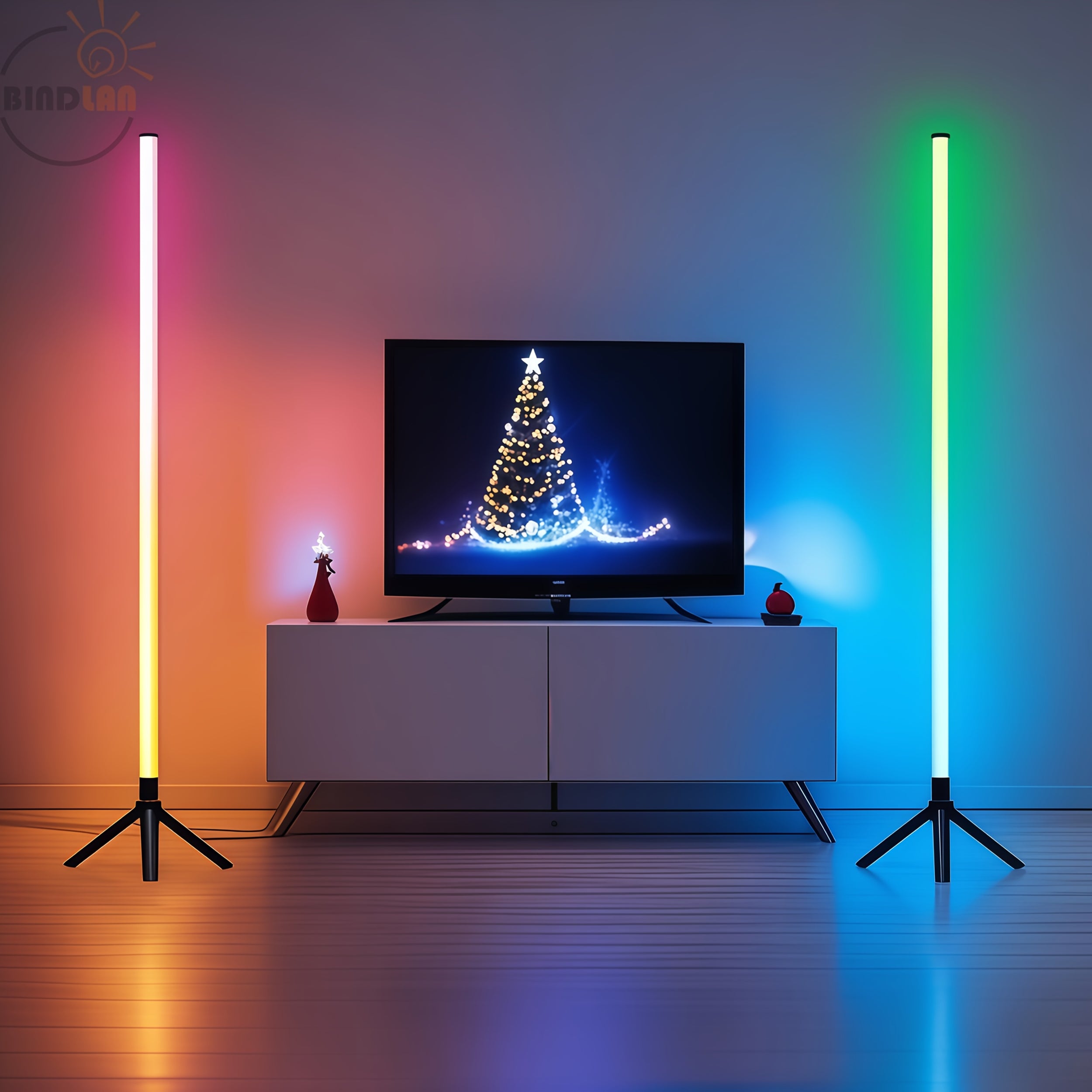 Smart RGB LED Corner Lamp Modern Remote USBPowered Decor