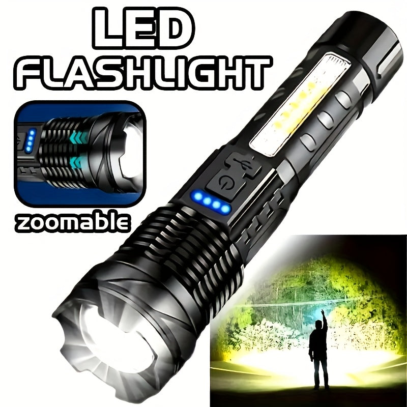 UltraBright USB Rechargeable LED Flashlight 7 Modes Strobe