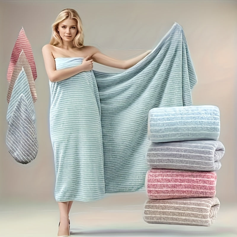 Modern Striped Bath  Hand Towel Set  QuickDry Luxury