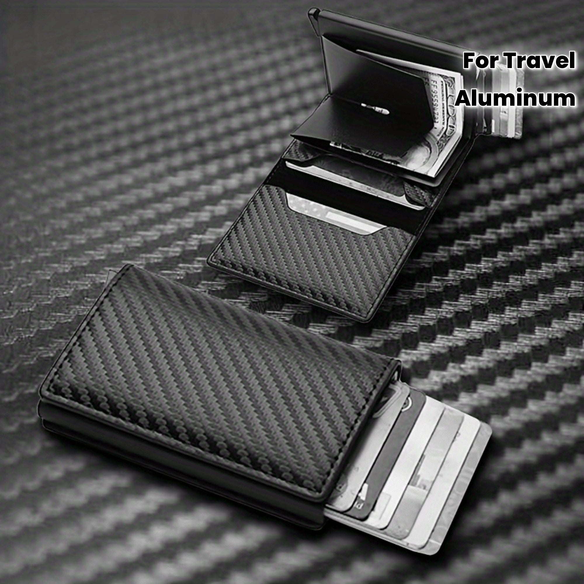 Mens Slim RFID Blocking Aluminum AntiTheft Wallet