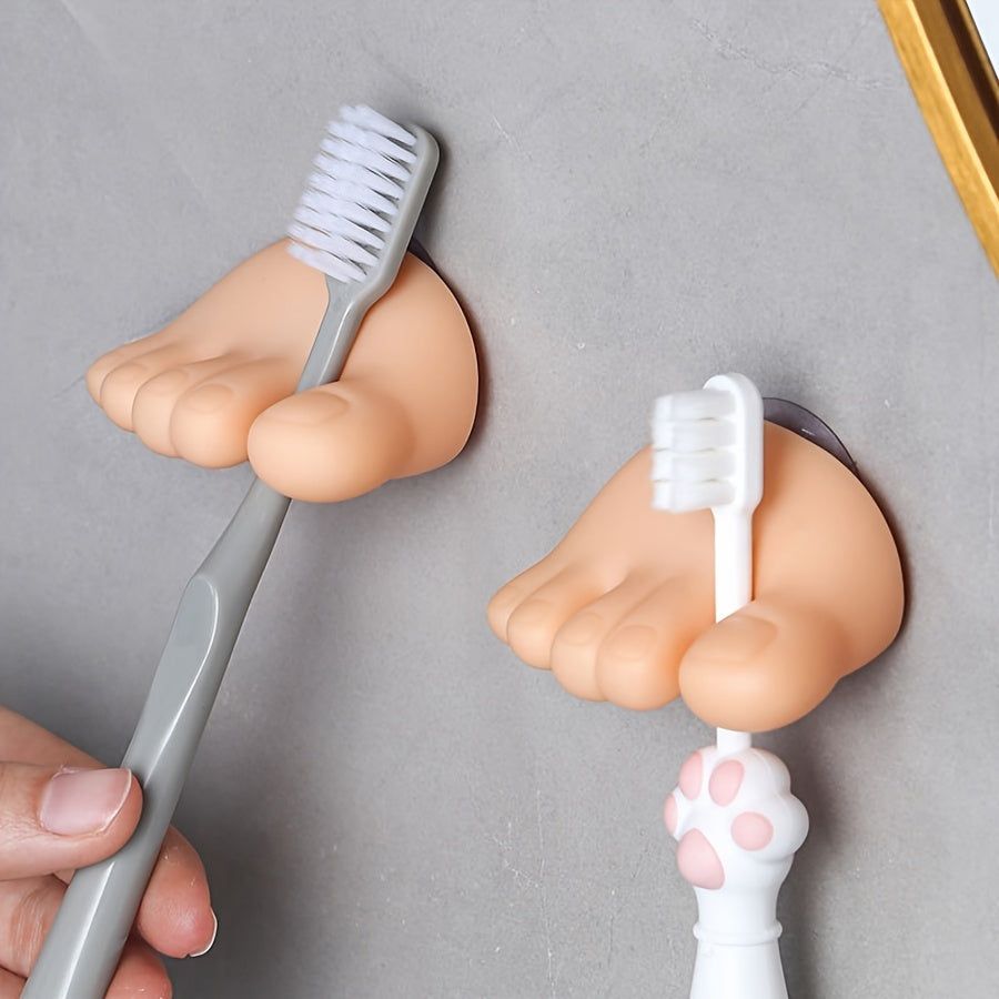 Funny Suction Cup Toothbrush Holder for Bathroom