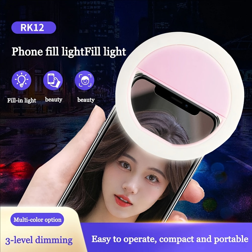 Circular Face Light WideAngle LED Dual Power Rechargeable