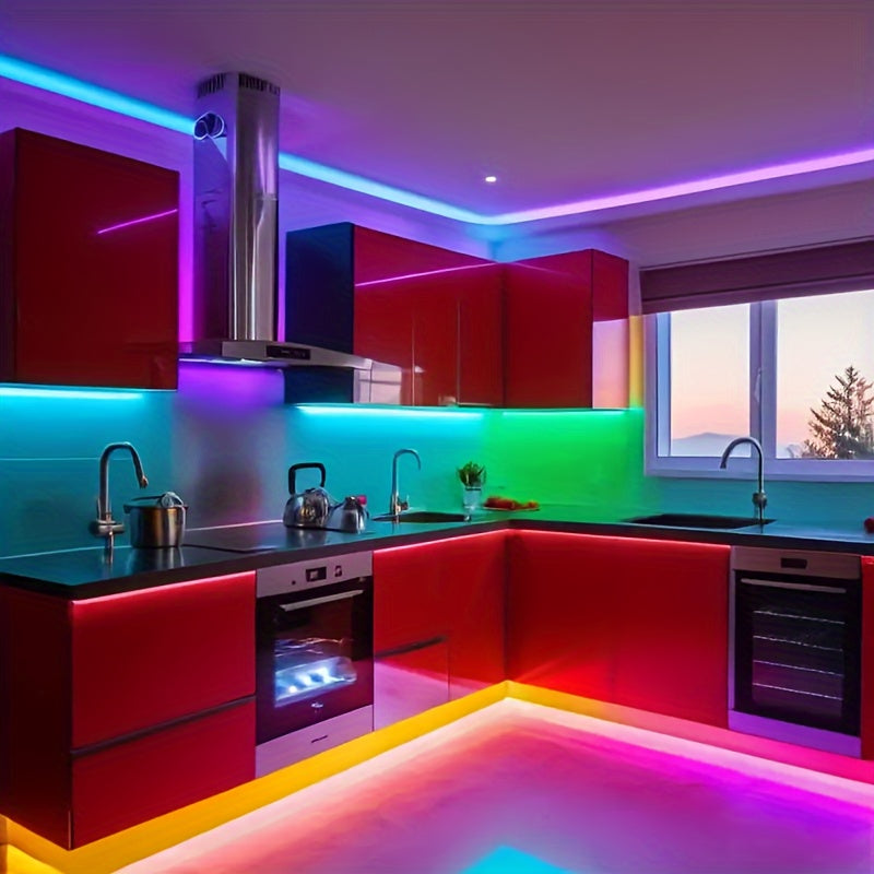 196 RGB Music Sync Nylon Rope Lights  Party Decor