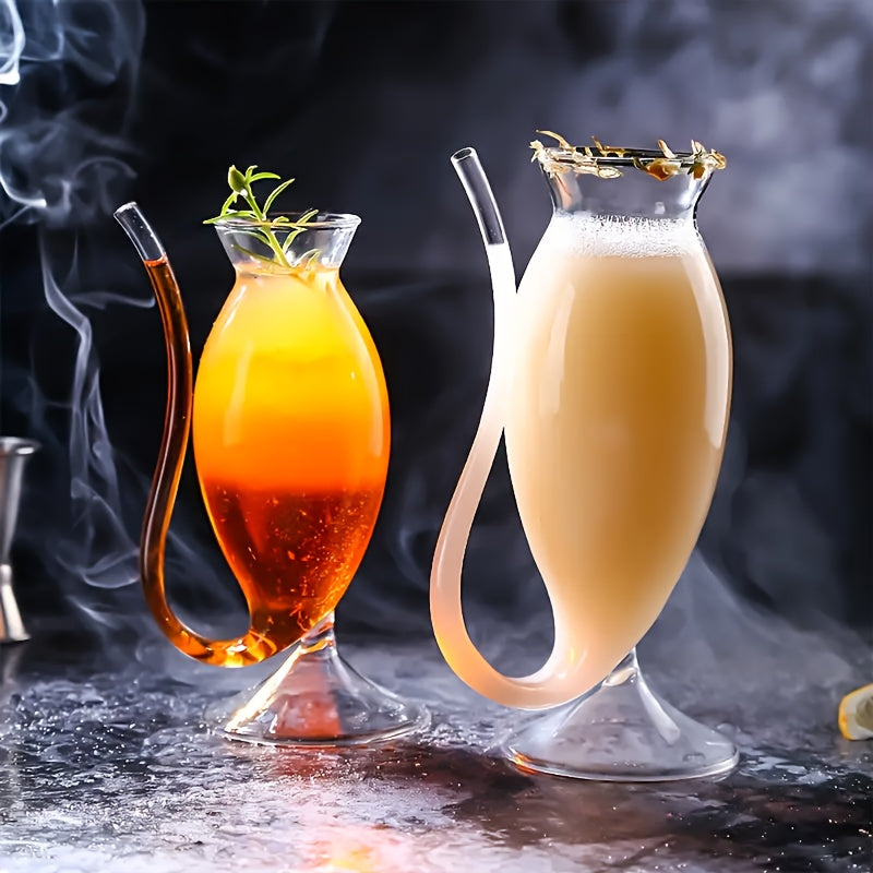 Vampire Roostertail Glasses Unique Layered Cocktail Presentation