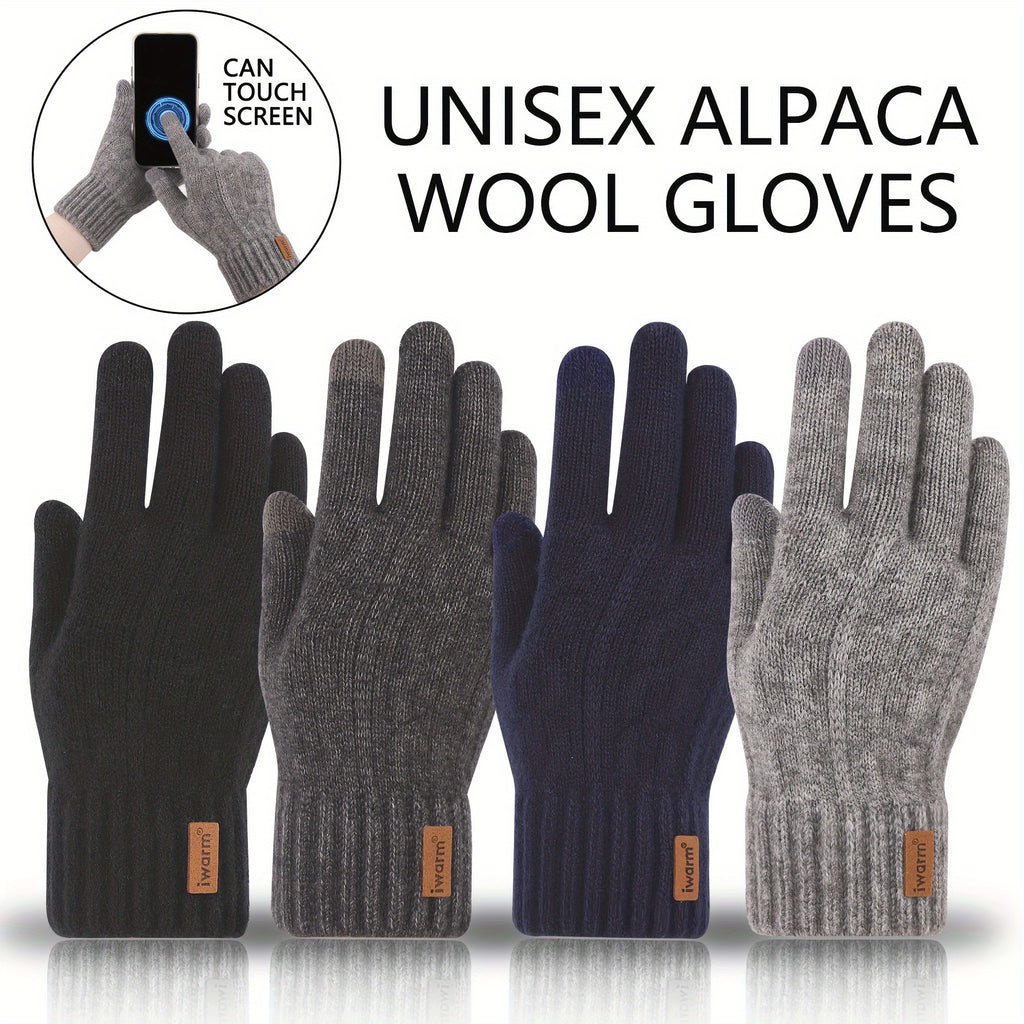 Alpaca Gloves Warm Touchscreen Washable Winter Style