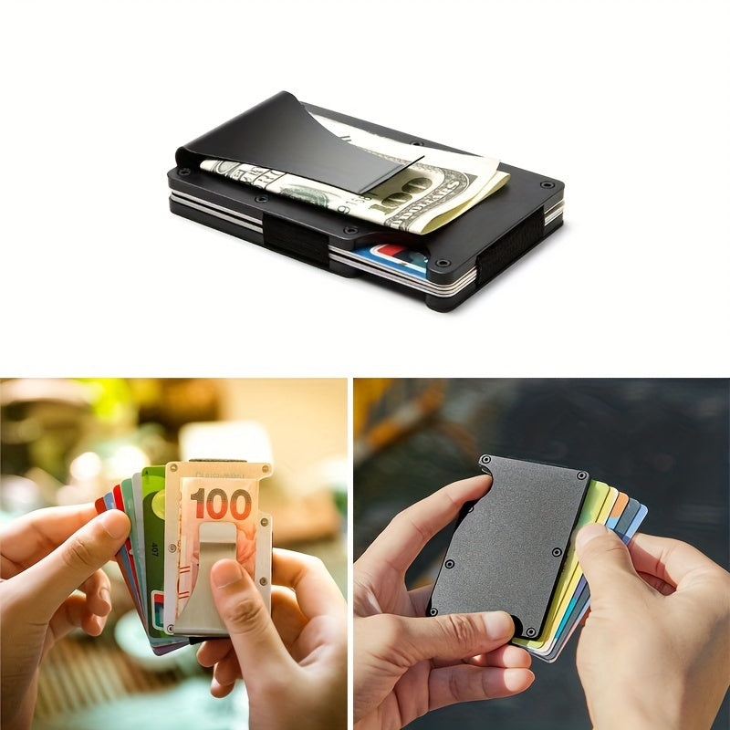 Golden Aluminum RFID Card Holder Stylish Mens Business Gift