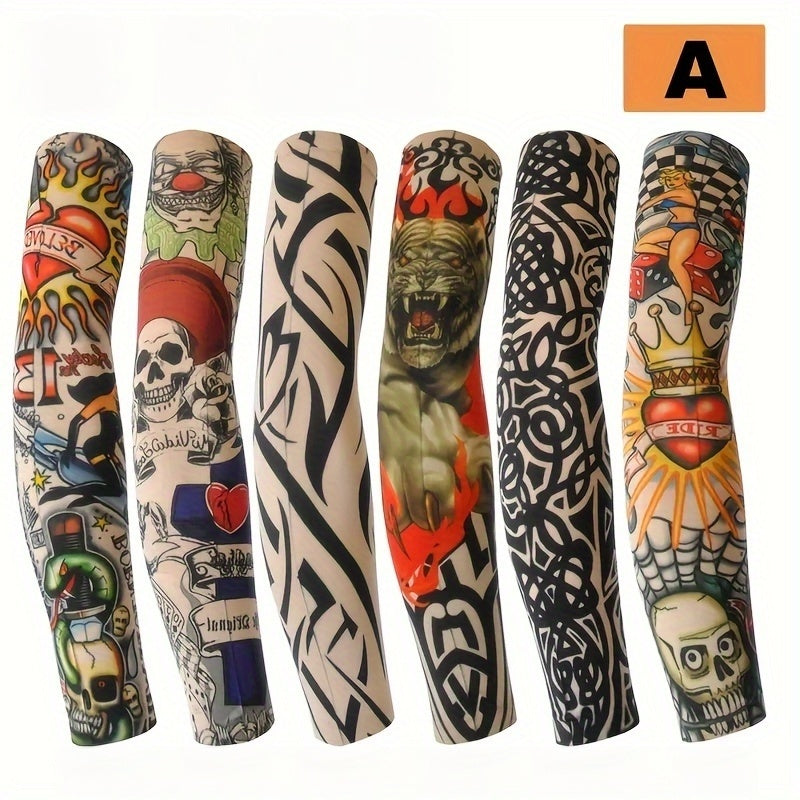 6pk Black  White Floral Arm Sleeves Cool  Durable