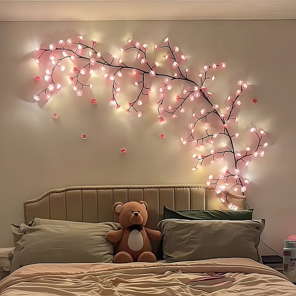 Bendable Cherry Blossom LED Lights 8 Modes USB Powered