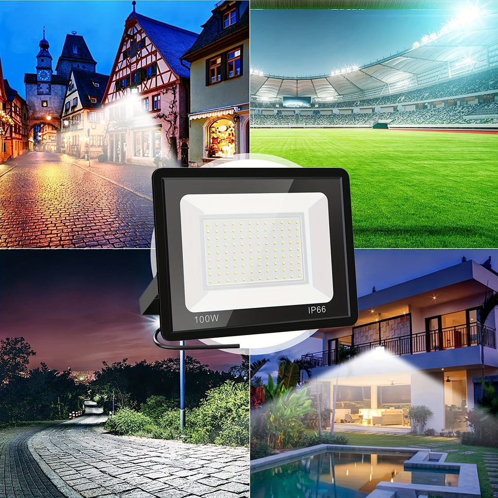 30W200W Waterproof Outdoor Spotlight Bright White Area Lighting