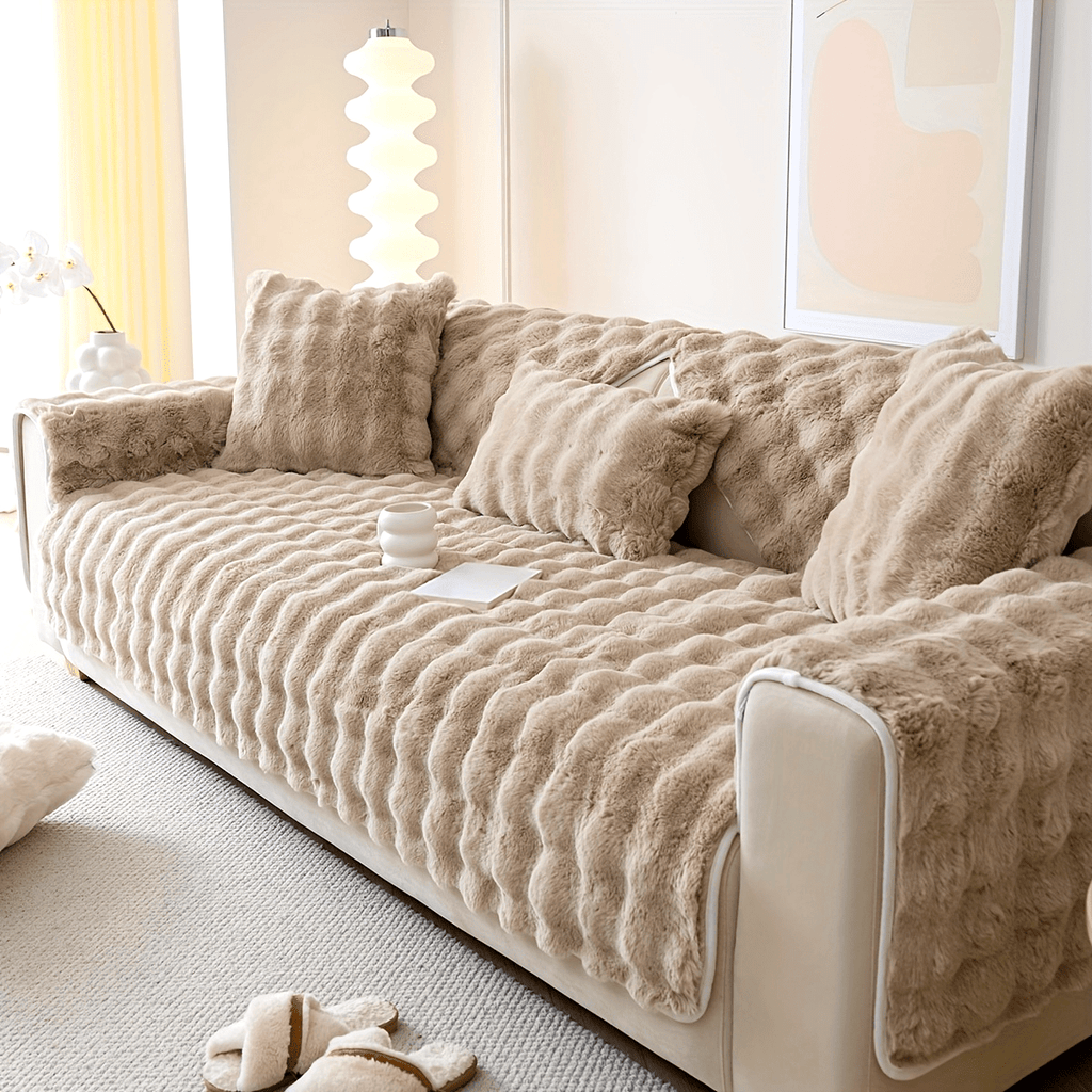 Cozy Festive Plush Sofa Cover for All Sizes
