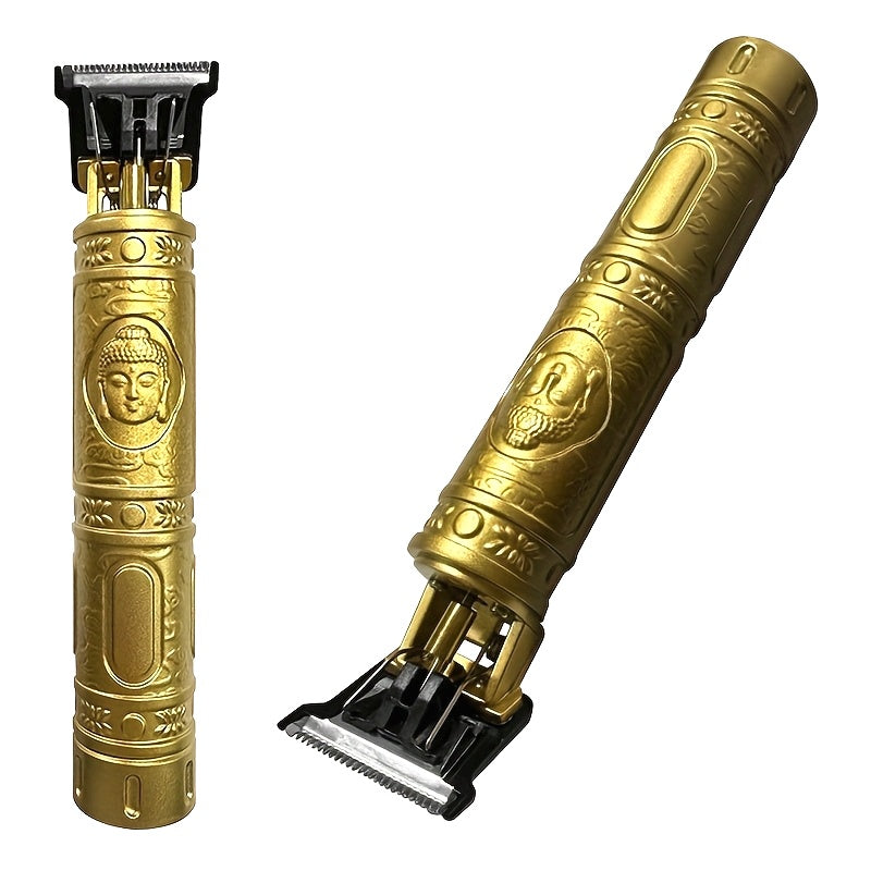 Retro USB Electric Hair Clipper Compact Travel Grooming Shaver